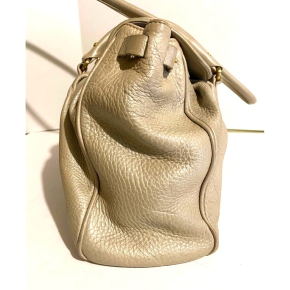 Cole haan Taupe pebbled Leather satchel Bag - Picture 3 of 11